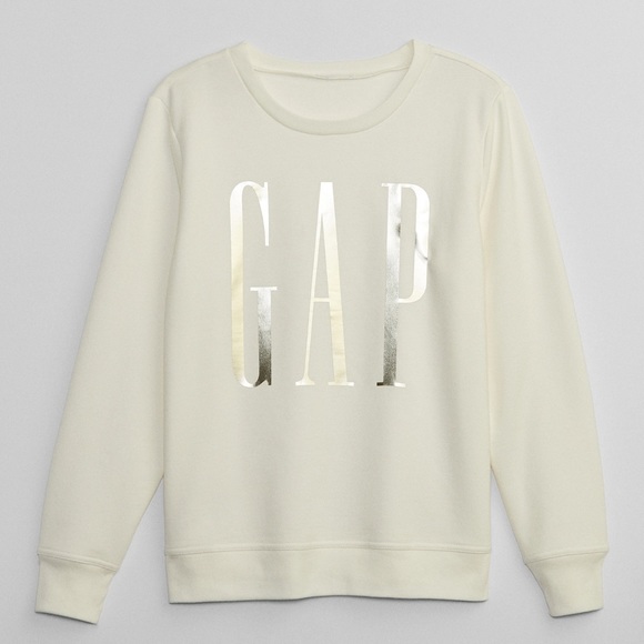 NWT Gap Logo Sweatshirt   Color: Off White Milk - Picture 1 of 4